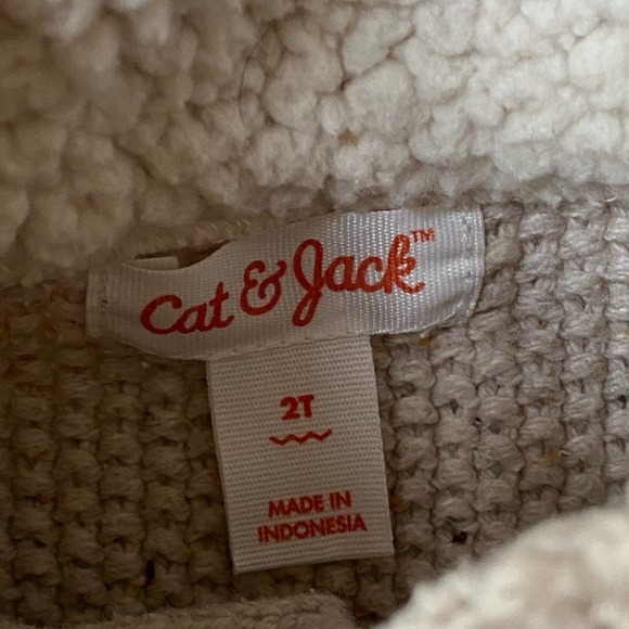 CAT & Jack Sherpa Fleece 4 piece Boy Cable Knit Sweater Multicolored Set Size 2T - Picture 6 of 16